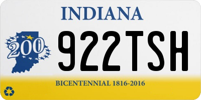 IN license plate 922TSH