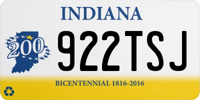 IN license plate 922TSJ
