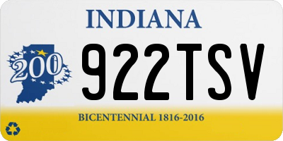 IN license plate 922TSV