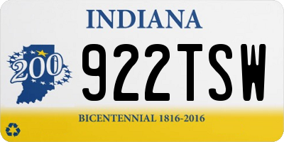 IN license plate 922TSW