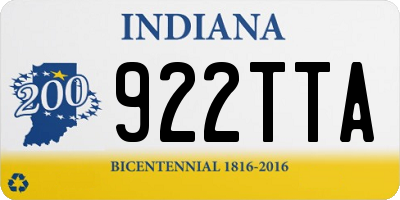 IN license plate 922TTA