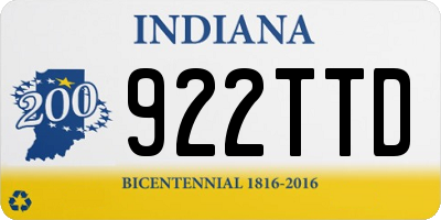 IN license plate 922TTD