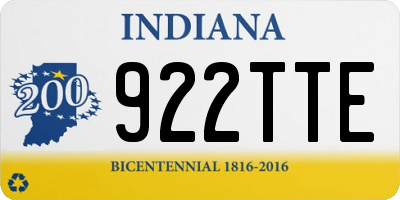 IN license plate 922TTE