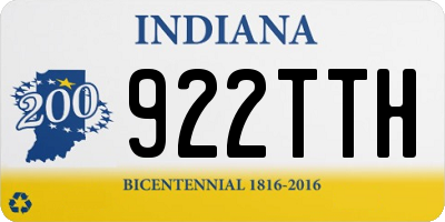 IN license plate 922TTH