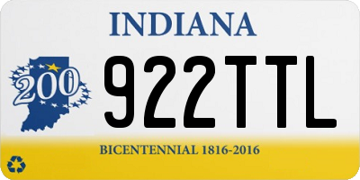IN license plate 922TTL