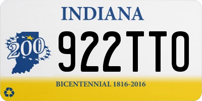 IN license plate 922TTO