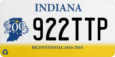 IN license plate 922TTP