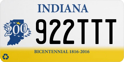 IN license plate 922TTT
