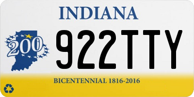 IN license plate 922TTY