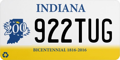 IN license plate 922TUG