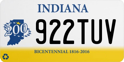 IN license plate 922TUV