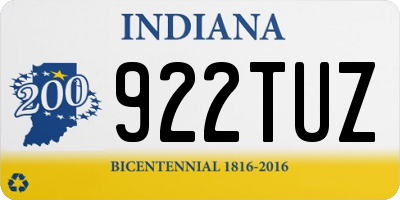 IN license plate 922TUZ