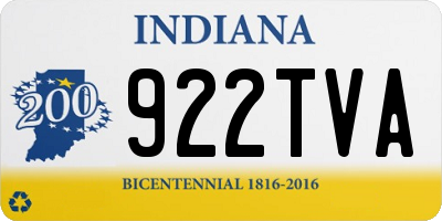 IN license plate 922TVA