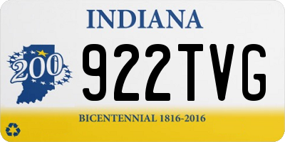 IN license plate 922TVG