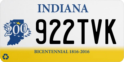 IN license plate 922TVK