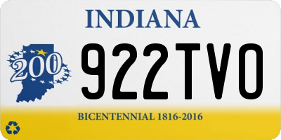 IN license plate 922TVO