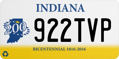 IN license plate 922TVP