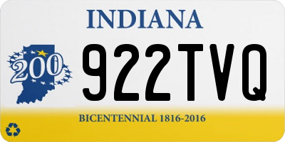IN license plate 922TVQ