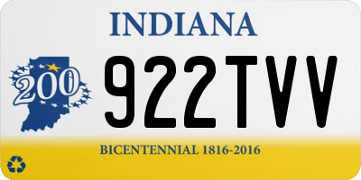 IN license plate 922TVV