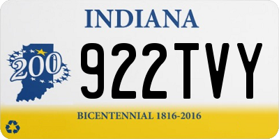 IN license plate 922TVY