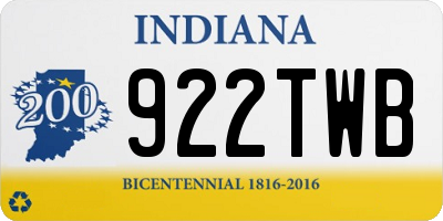 IN license plate 922TWB