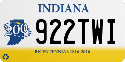 IN license plate 922TWI