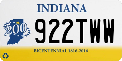 IN license plate 922TWW