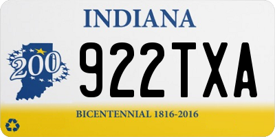 IN license plate 922TXA