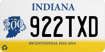 IN license plate 922TXD