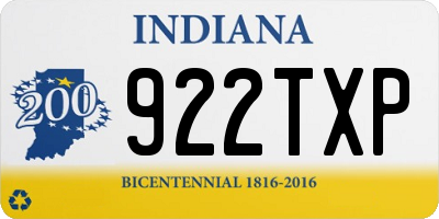 IN license plate 922TXP