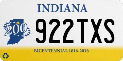 IN license plate 922TXS