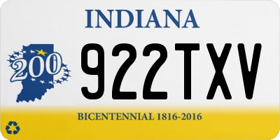 IN license plate 922TXV