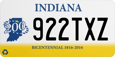 IN license plate 922TXZ