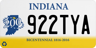 IN license plate 922TYA