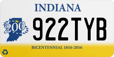 IN license plate 922TYB