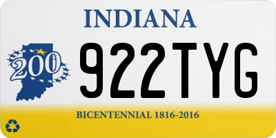 IN license plate 922TYG