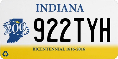 IN license plate 922TYH