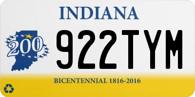 IN license plate 922TYM