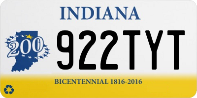 IN license plate 922TYT