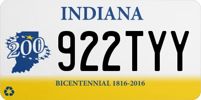 IN license plate 922TYY