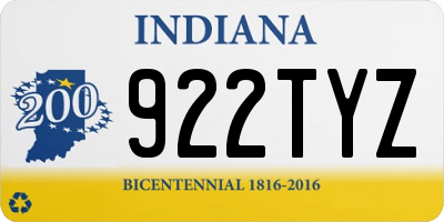IN license plate 922TYZ
