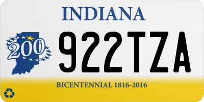 IN license plate 922TZA