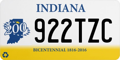 IN license plate 922TZC