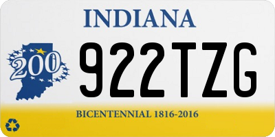 IN license plate 922TZG