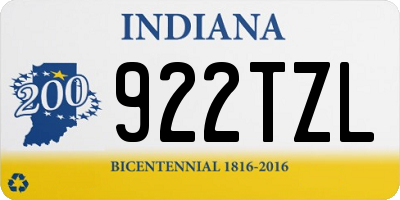 IN license plate 922TZL