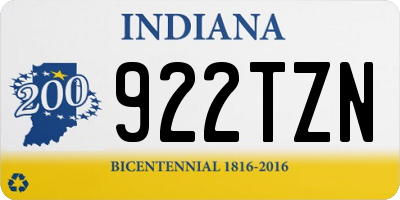 IN license plate 922TZN