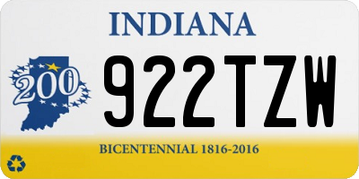 IN license plate 922TZW
