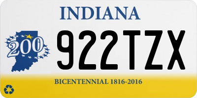 IN license plate 922TZX