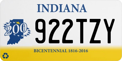 IN license plate 922TZY