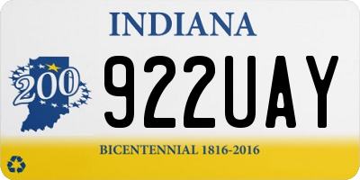 IN license plate 922UAY